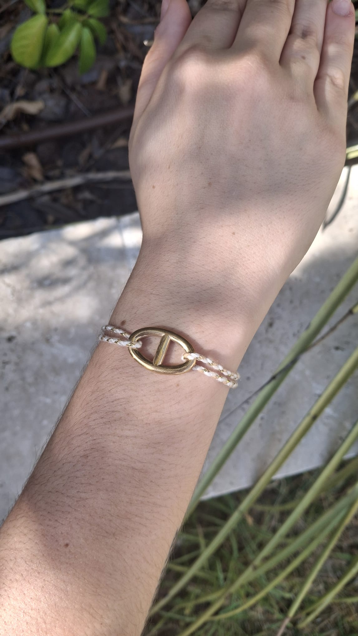 Bracelet Brésil blanc et doré